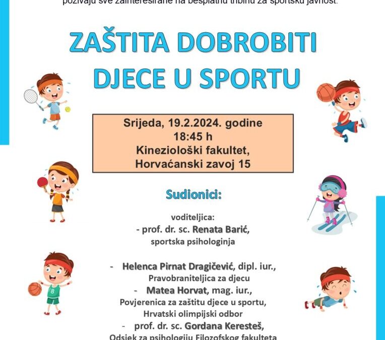 Tribina – Zaštita dobrobiti djece u sportu